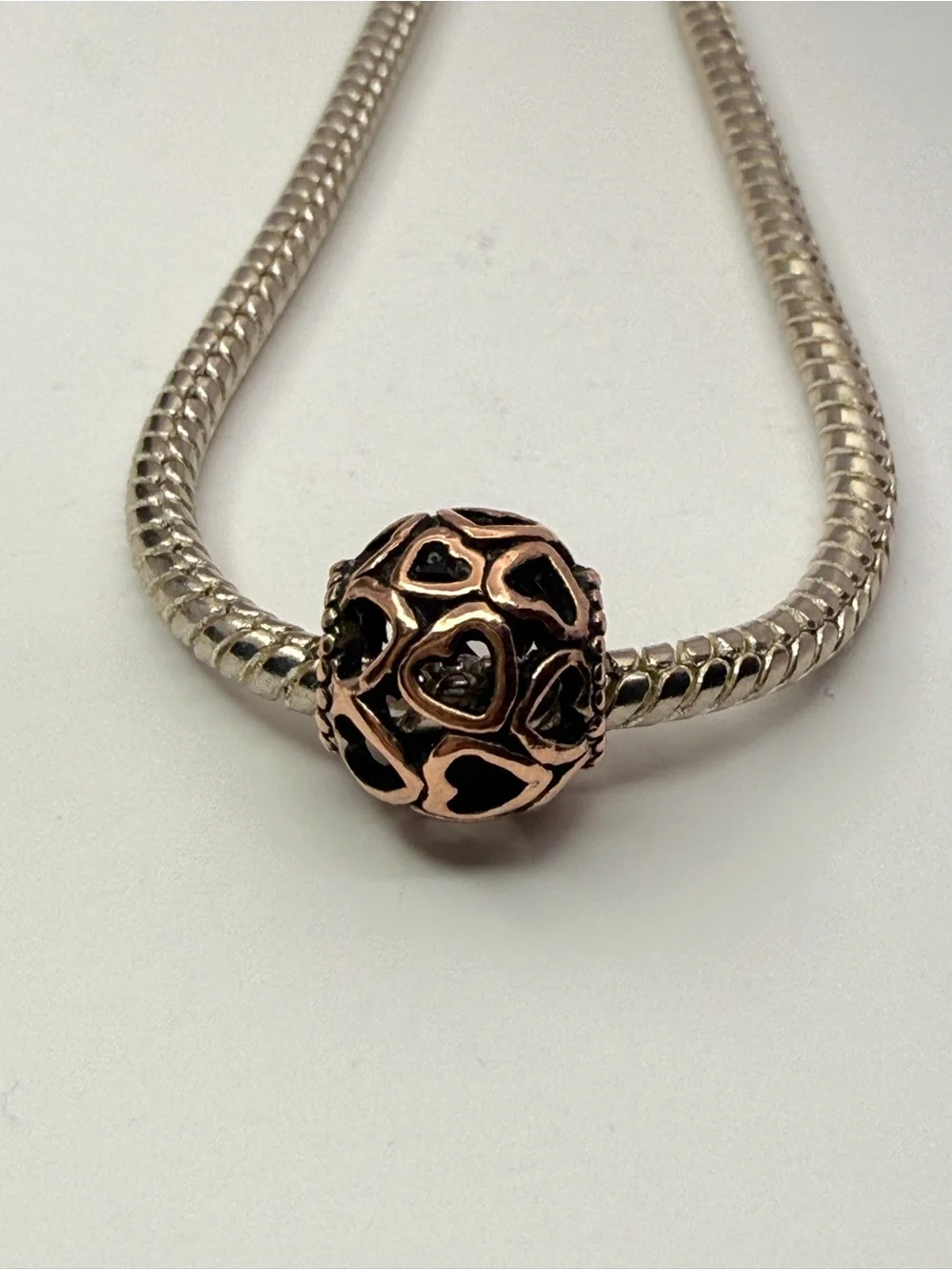 Pandora Hearts All Over Rose Charm 780964 Openwork Love Bead